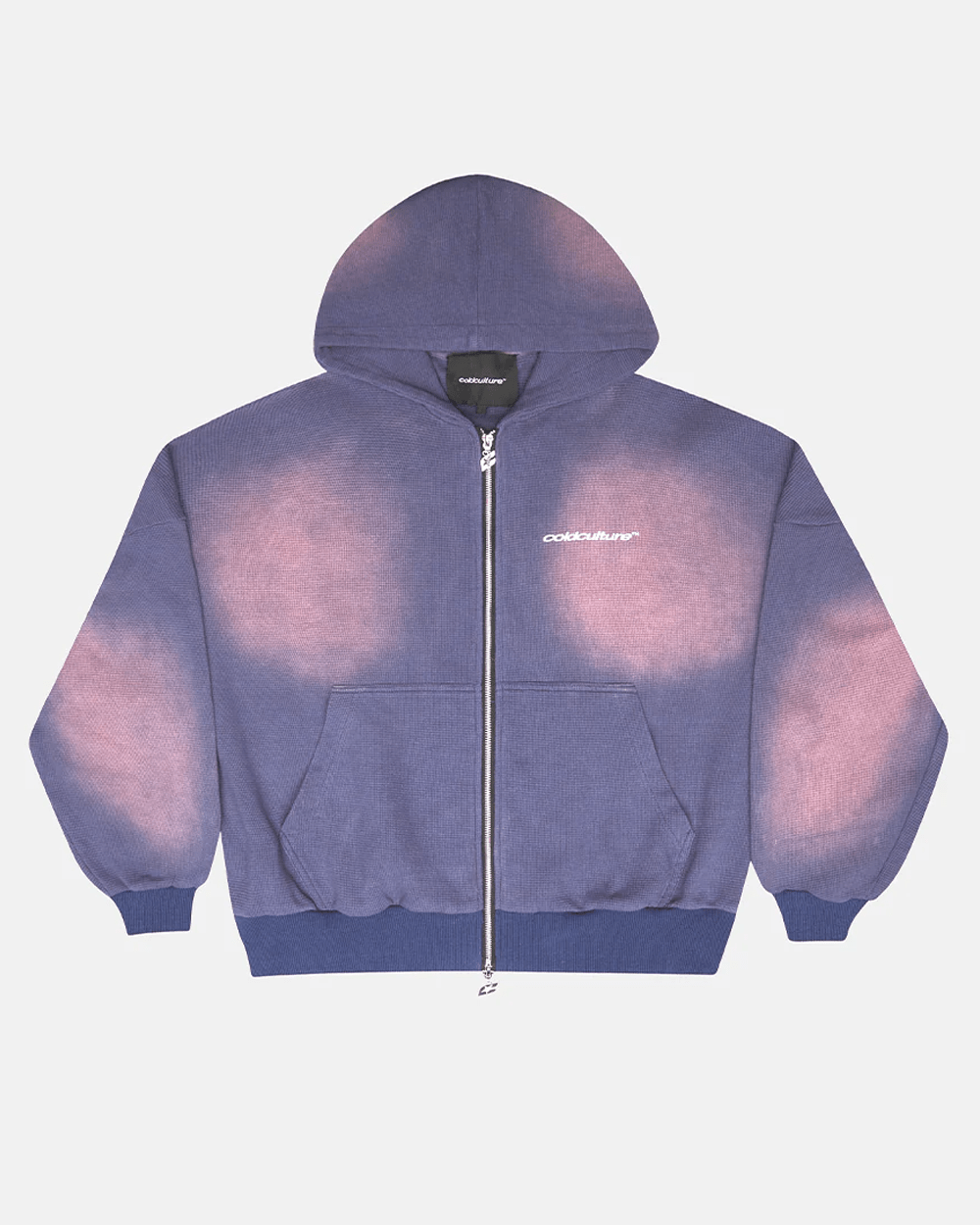 THERMAL ZIP HOODIE BLUE - Cold Culture