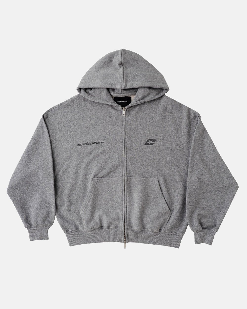 THINKING ZIP HOODIE ASH GREY - COLD CULTURE