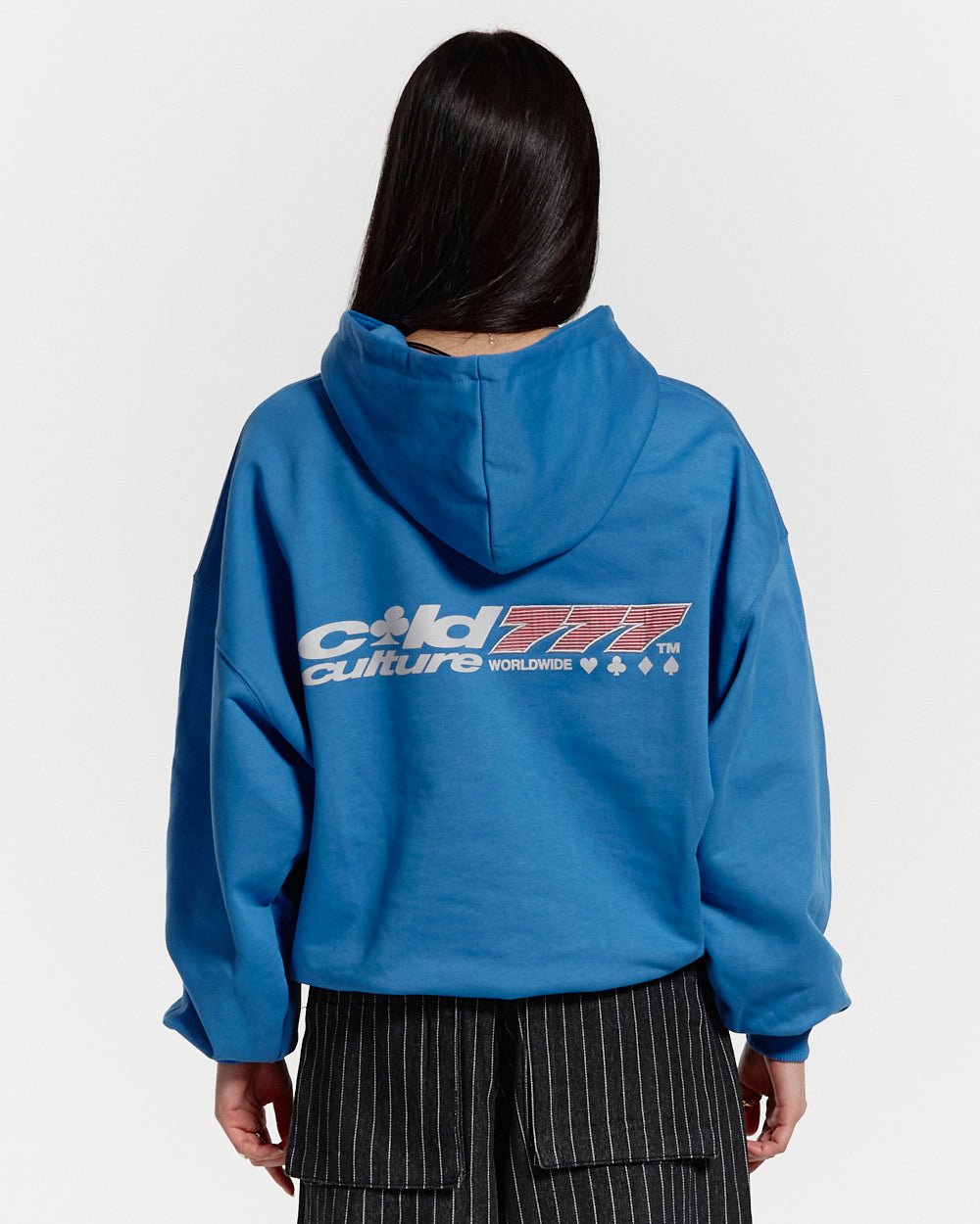 THREE SEVENS HOODIE CAPRI BLUE - COLD CULTURE