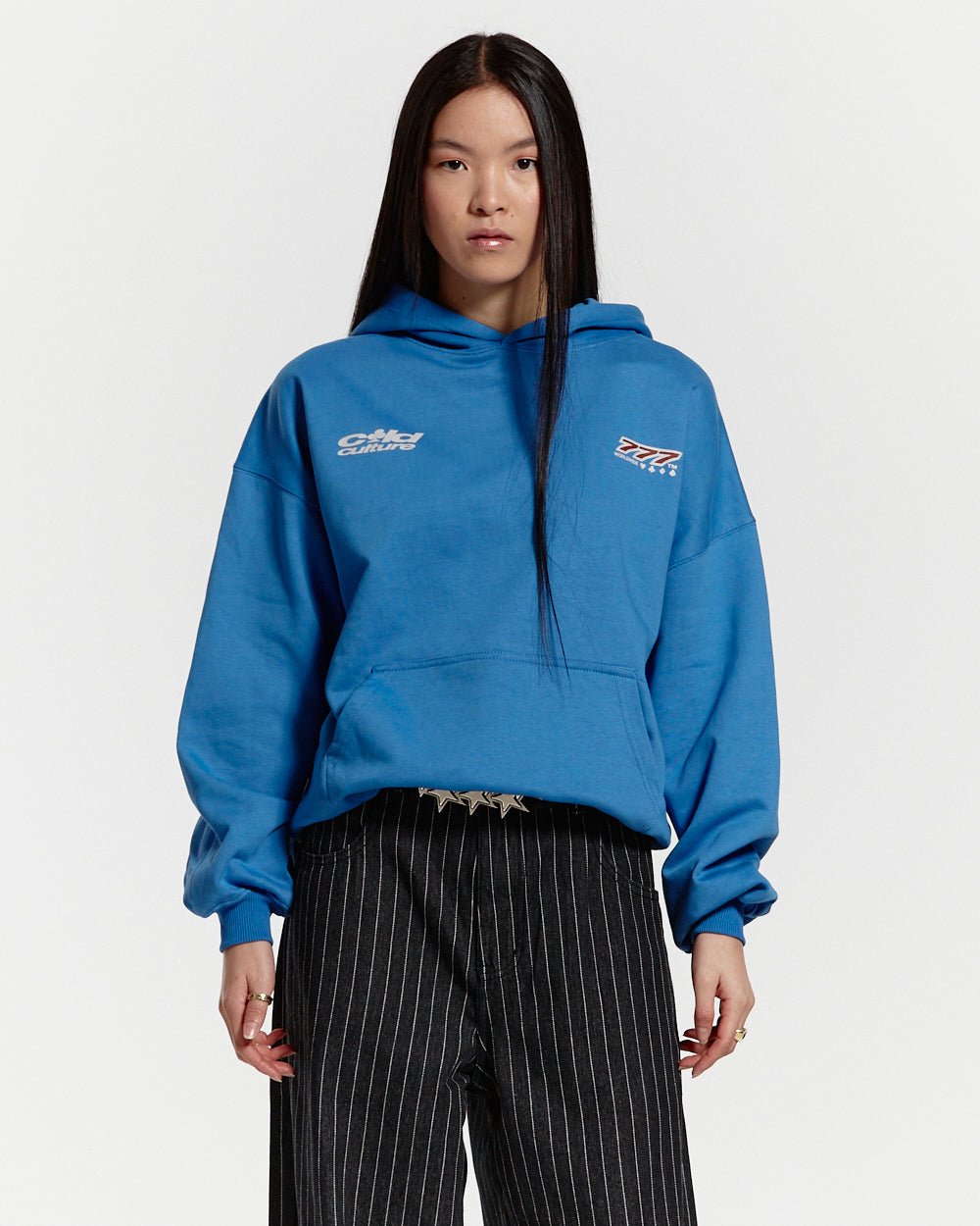 THREE SEVENS HOODIE CAPRI BLUE - COLD CULTURE