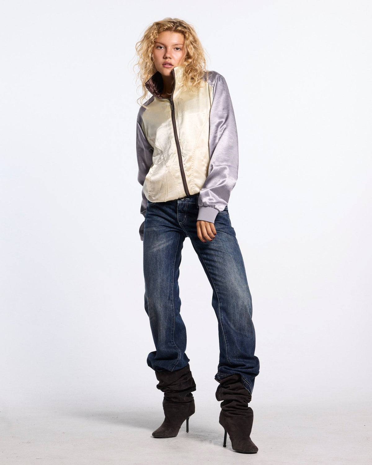 TOGGLE BOMBER WOMAN BROWN - Cold Culture