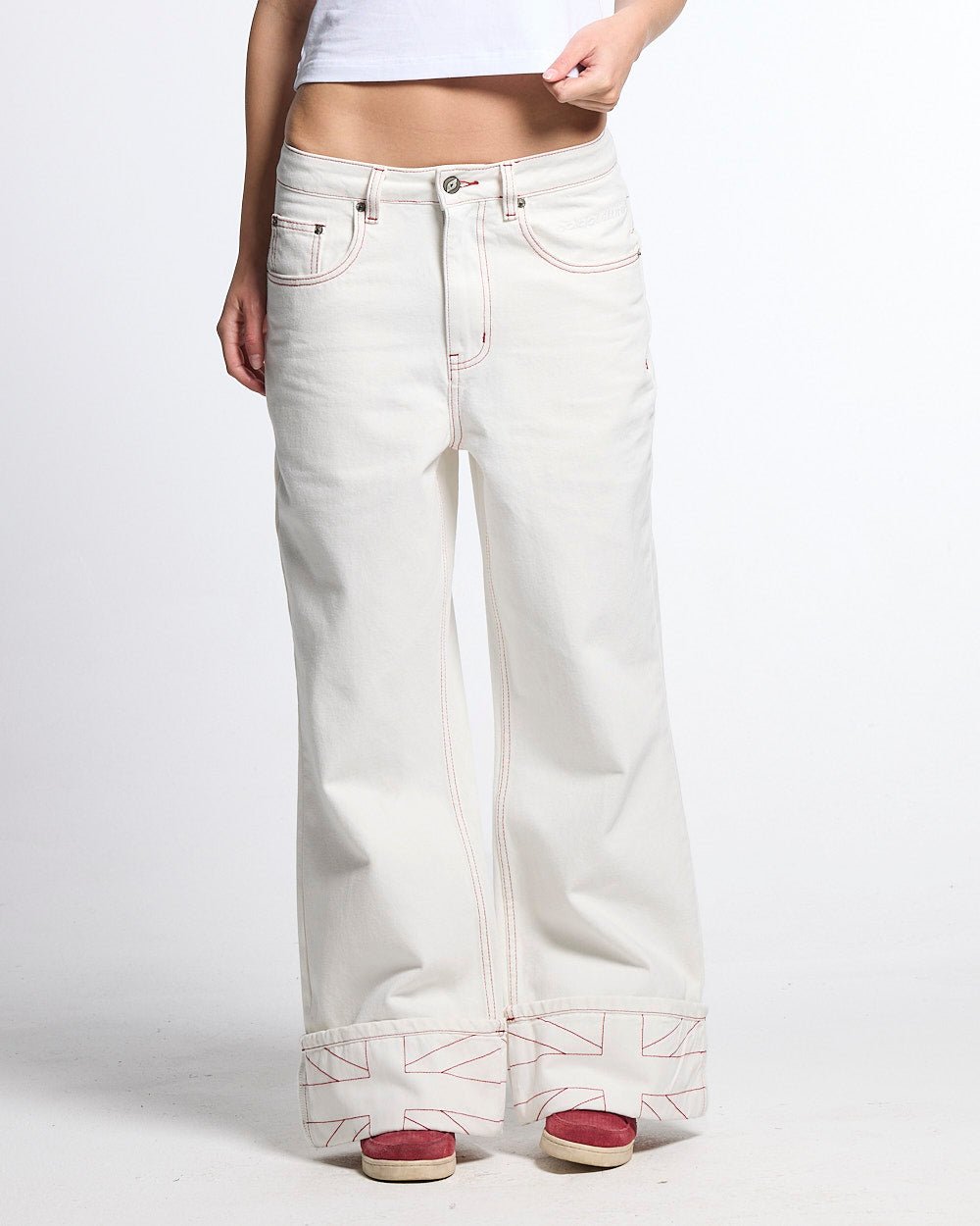 TOP BOY PANTS WHITE - Cold Culture