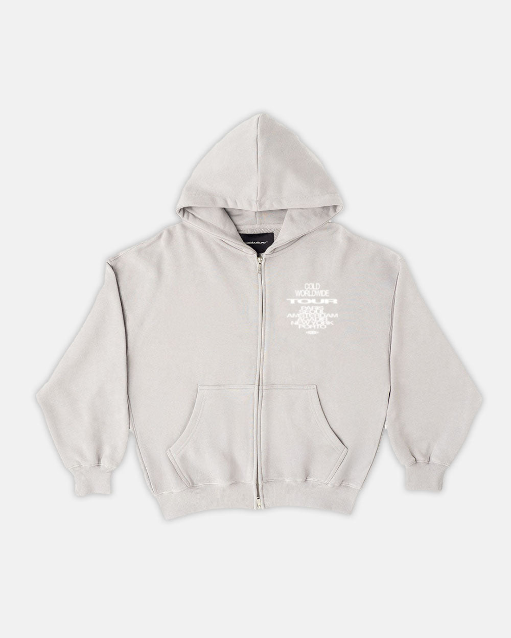 TOUR ZIP HOODIE GRANITE - COLD CULTURE