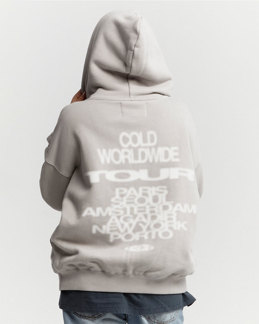 TOUR ZIP HOODIE GRANITE - COLD CULTURE