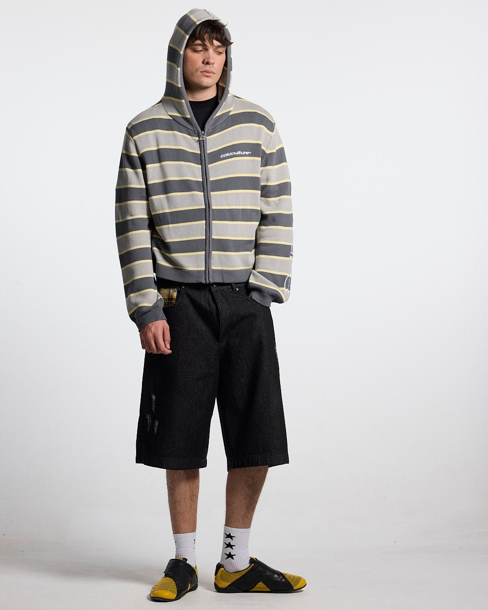 TOXIC SHORTS BLACK DENIM - Cold Culture