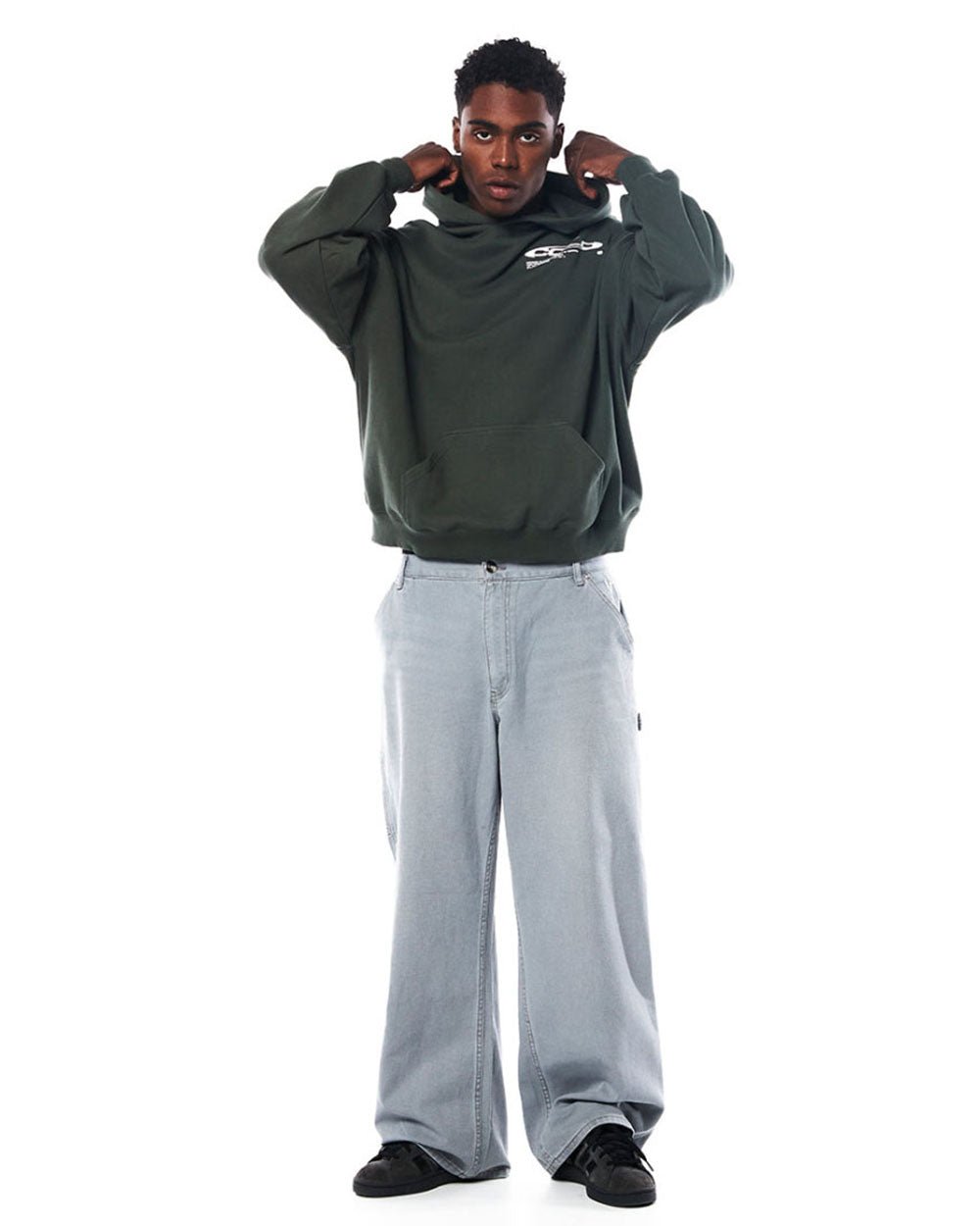 TRAILS HOODIE DARK GREEN - COLD CULTURE