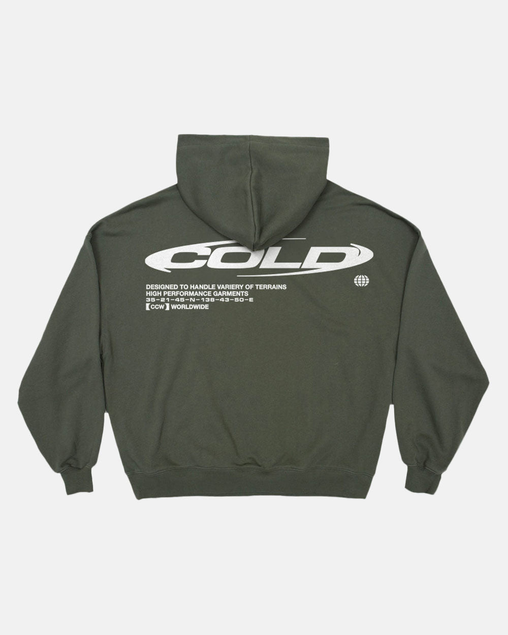 TRAILS HOODIE DARK GREEN - COLD CULTURE