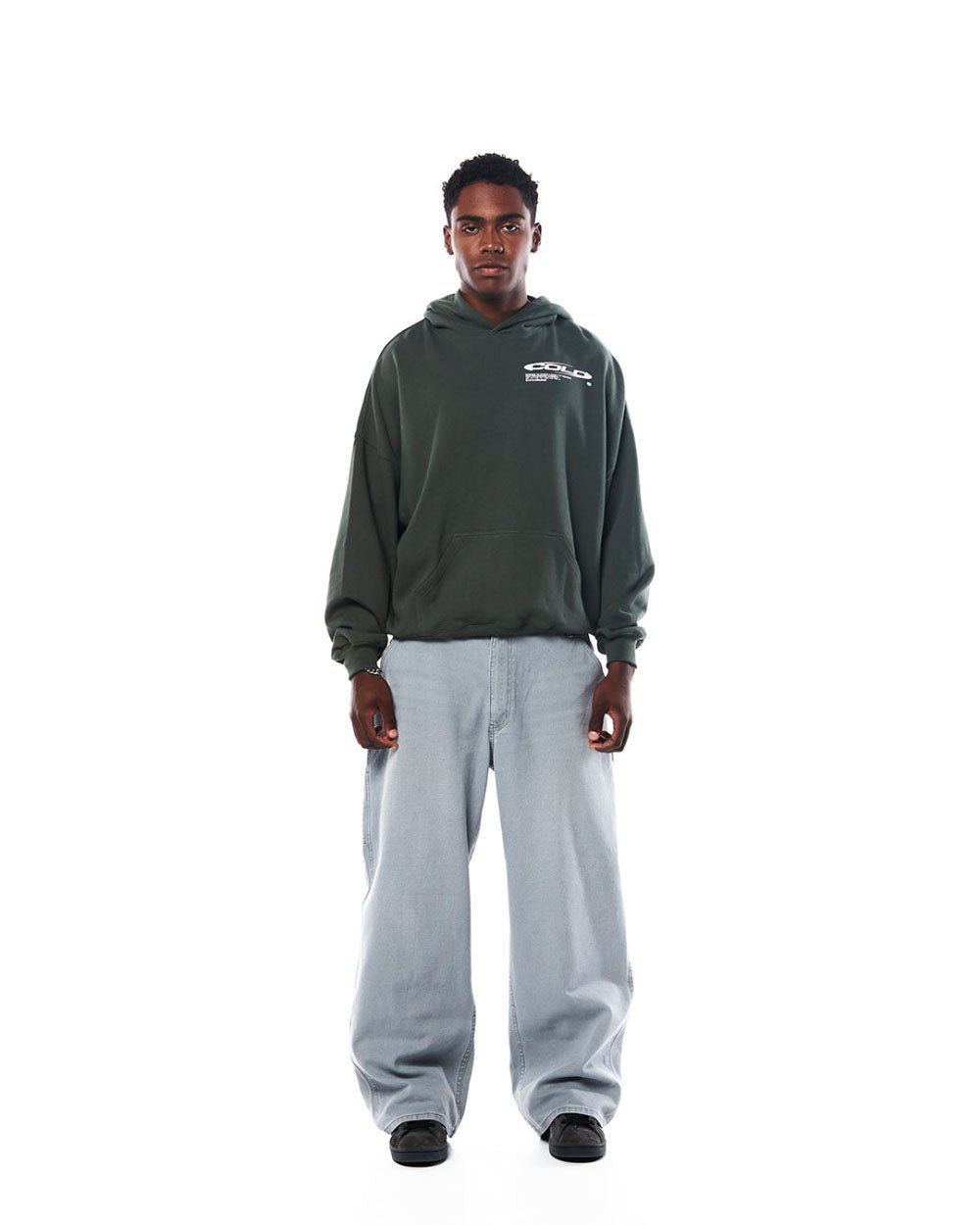 TRAILS HOODIE DARK GREEN - COLD CULTURE