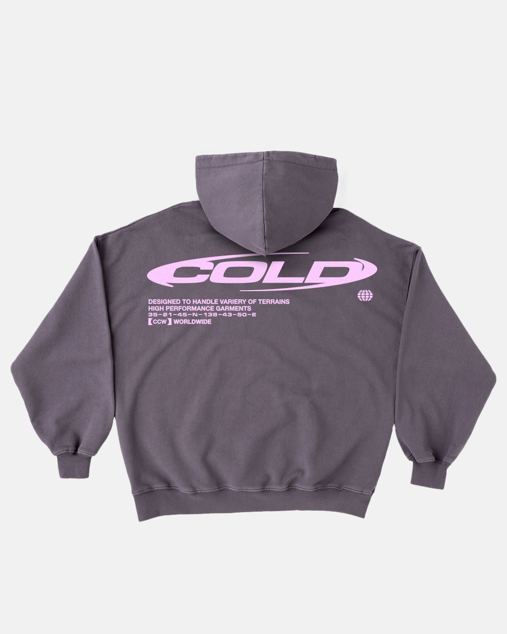 TRAILS HOODIE HEAVY GREY - COLD CULTURE