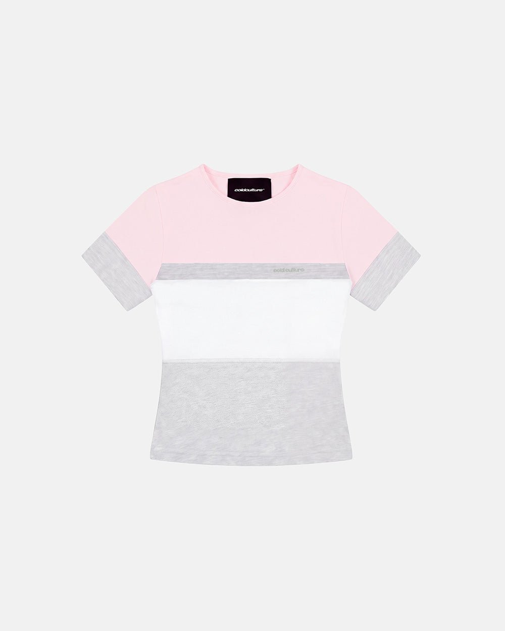 TRIAD BABY TEE WOMAN BABY PINK & HEATHER GREY - Cold Culture