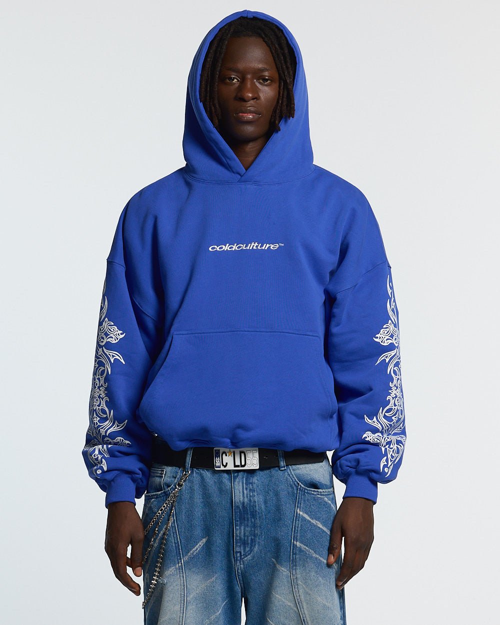 TRIBAL HOODIE BLUE - Cold Culture