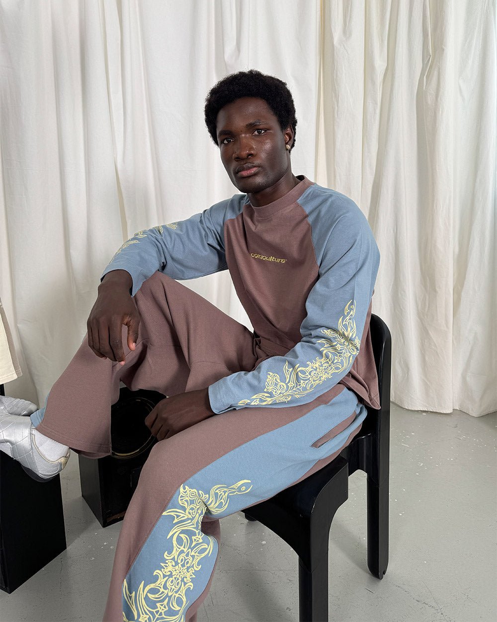 TRIBAL LONGSLEEVE BROWN & BLUE - Cold Culture