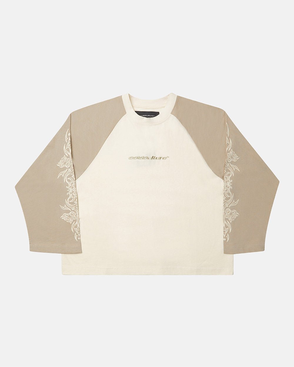 TRIBAL LONGSLEEVE GREY & OFF WHITE - Cold Culture