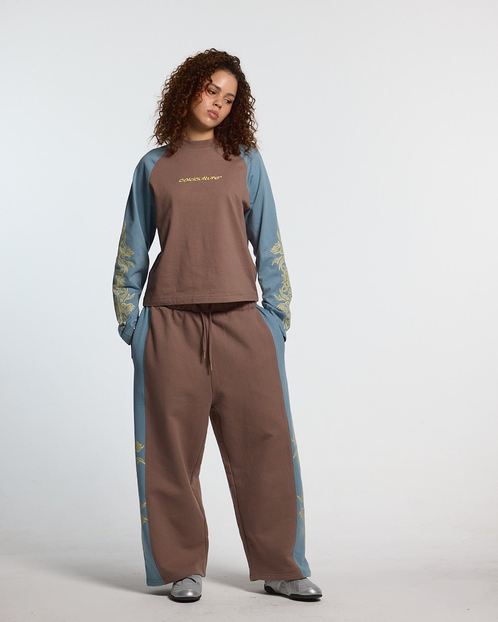 TRIBAL SWEATPANTS BROWN & BLUE - Cold Culture