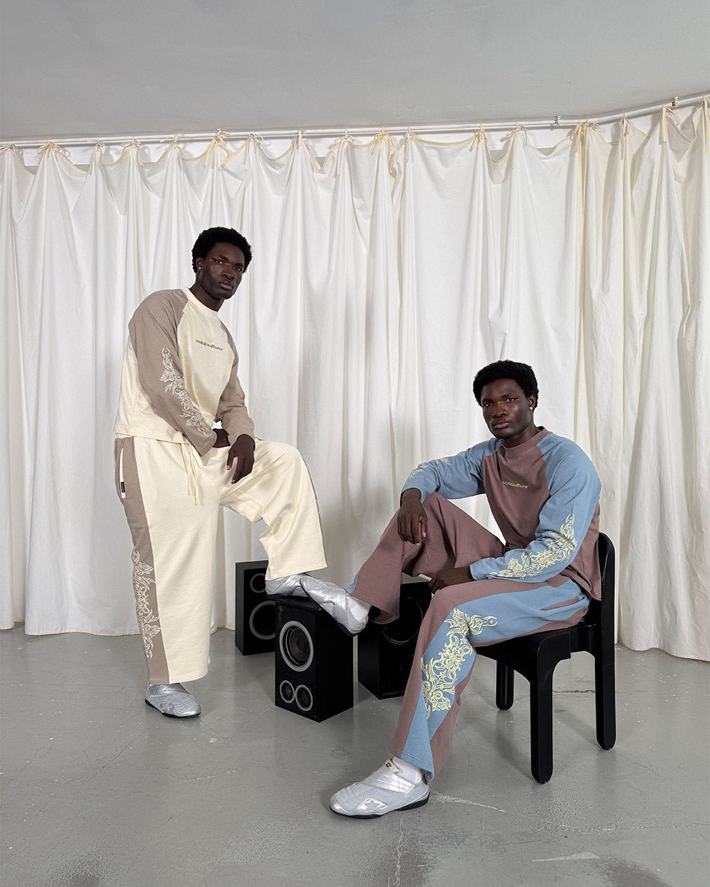 TRIBAL SWEATPANTS BROWN & BLUE - Cold Culture