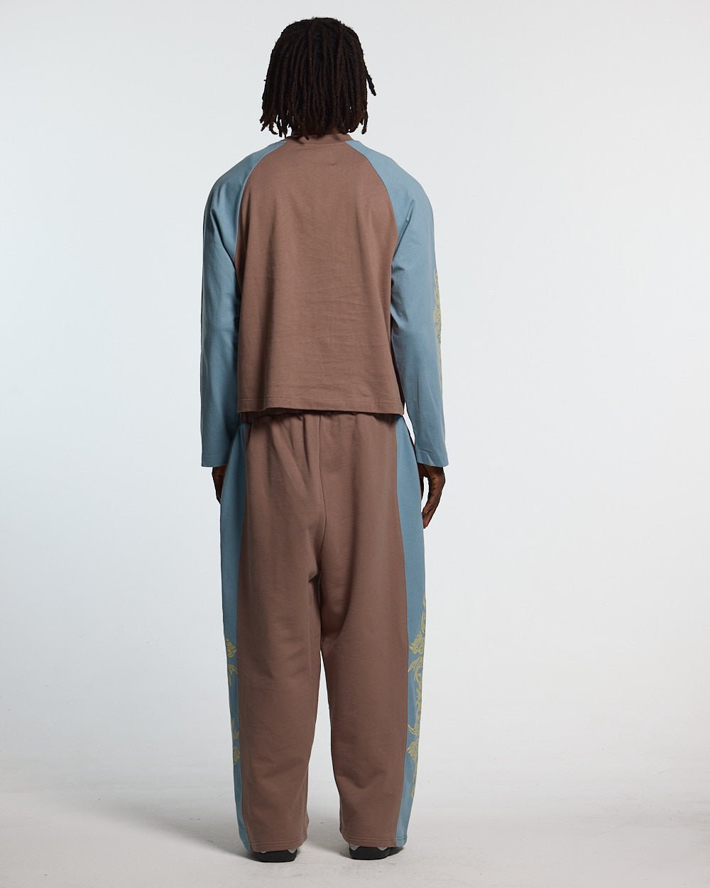 TRIBAL SWEATPANTS BROWN & BLUE - Cold Culture