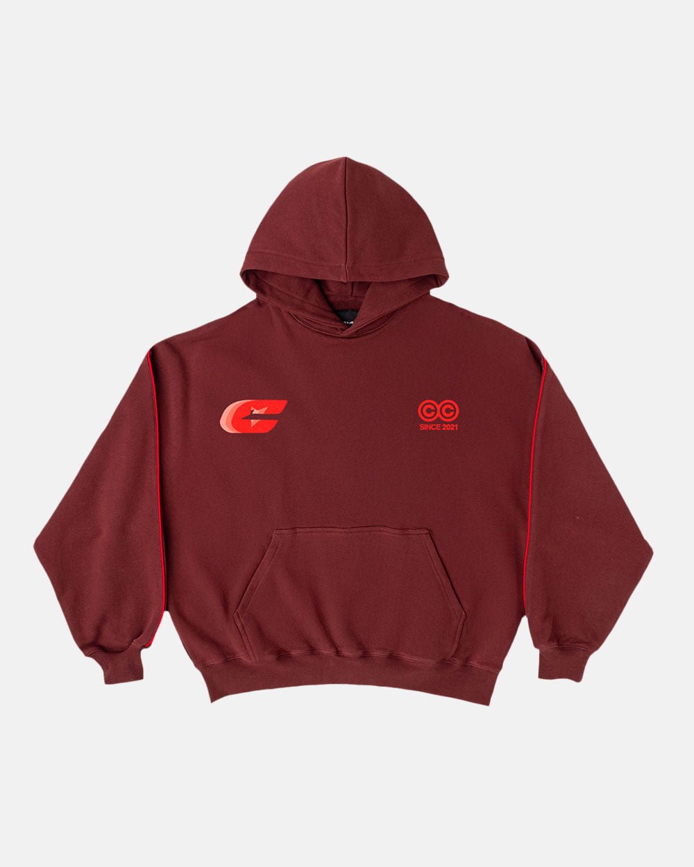 TRIPLE C HOODIE OXIDE RED - COLD CULTURE