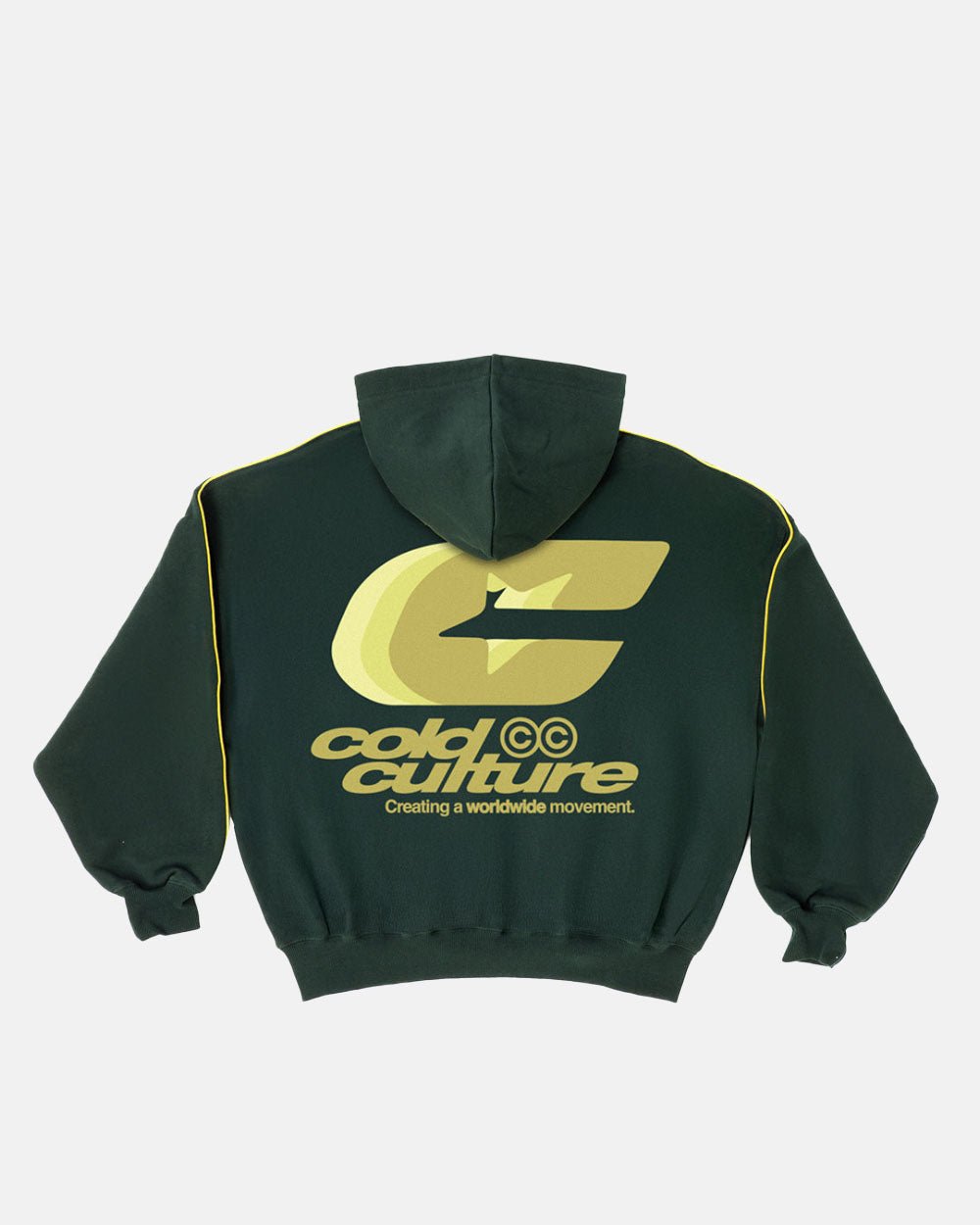 TRIPLE C HOODIE WASHED NIGHT GREEN - COLD CULTURE