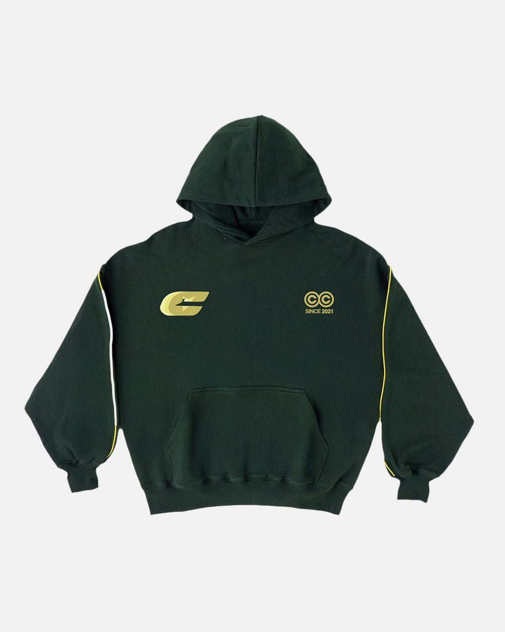 TRIPLE C HOODIE WASHED NIGHT GREEN - COLD CULTURE