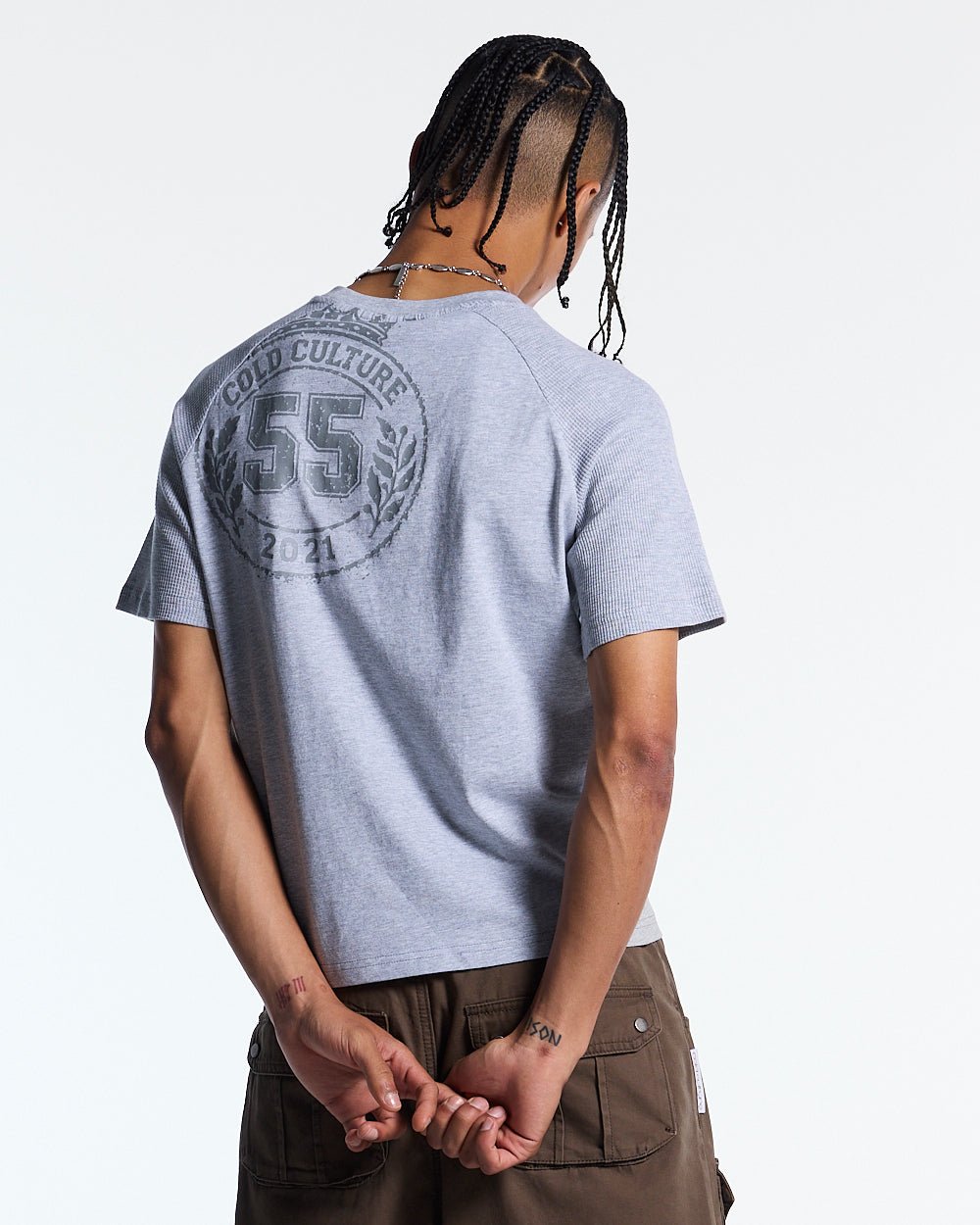 TROPHY TEE HEATHER GREY - Cold Culture
