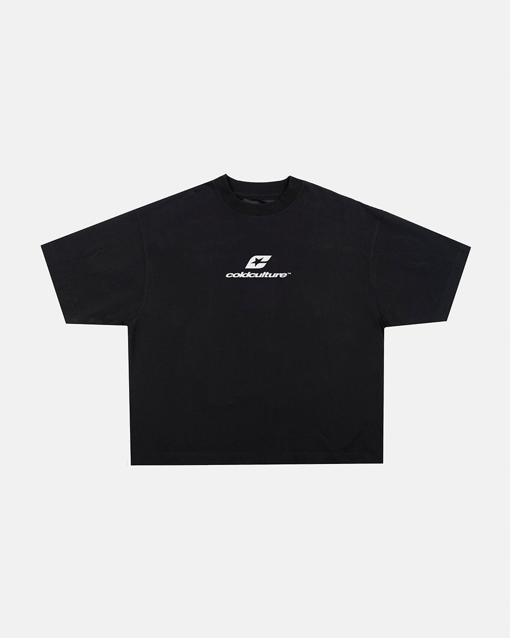 TRTN DISTRESS CURVED TEE BLACK - Cold Culture