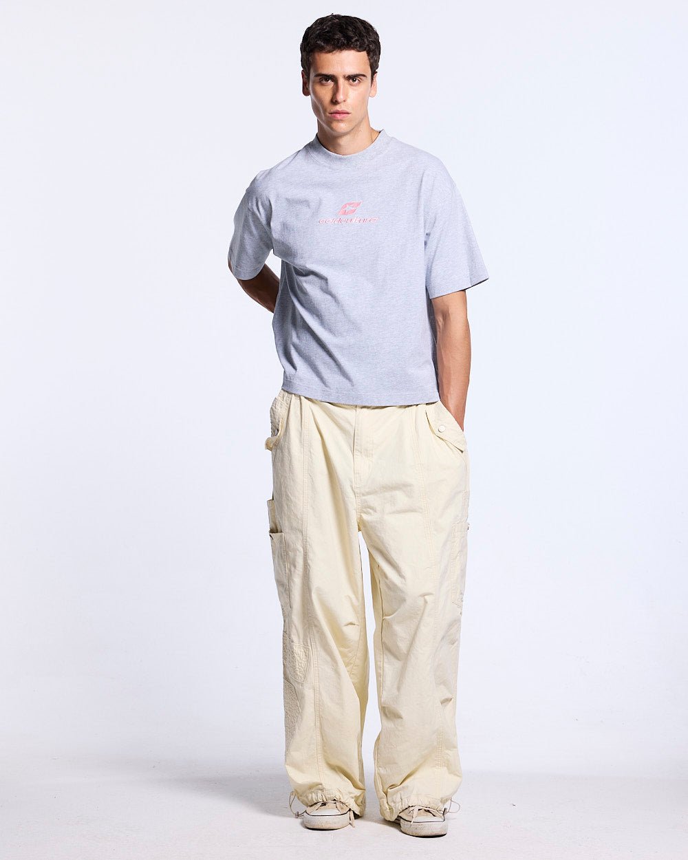 TRTN DISTRESS CURVED TEE GREY - Cold Culture