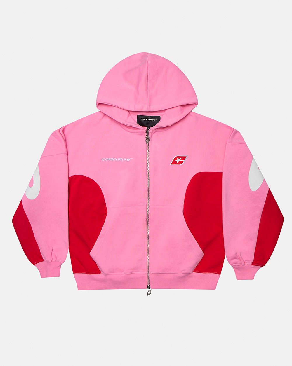 TWISTTER ZIP HOODIE PINK - Cold Culture