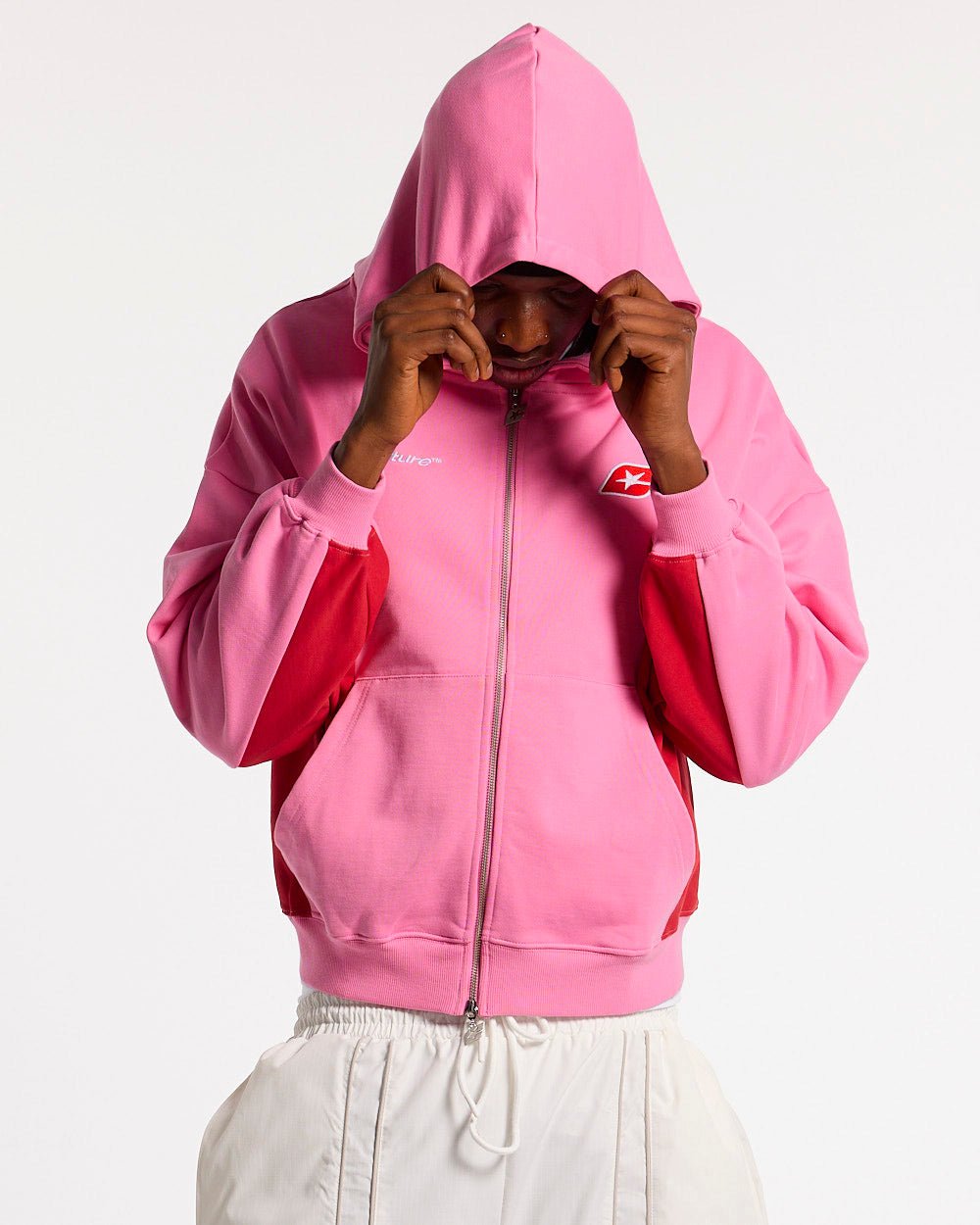 TWISTTER ZIP HOODIE PINK - Cold Culture