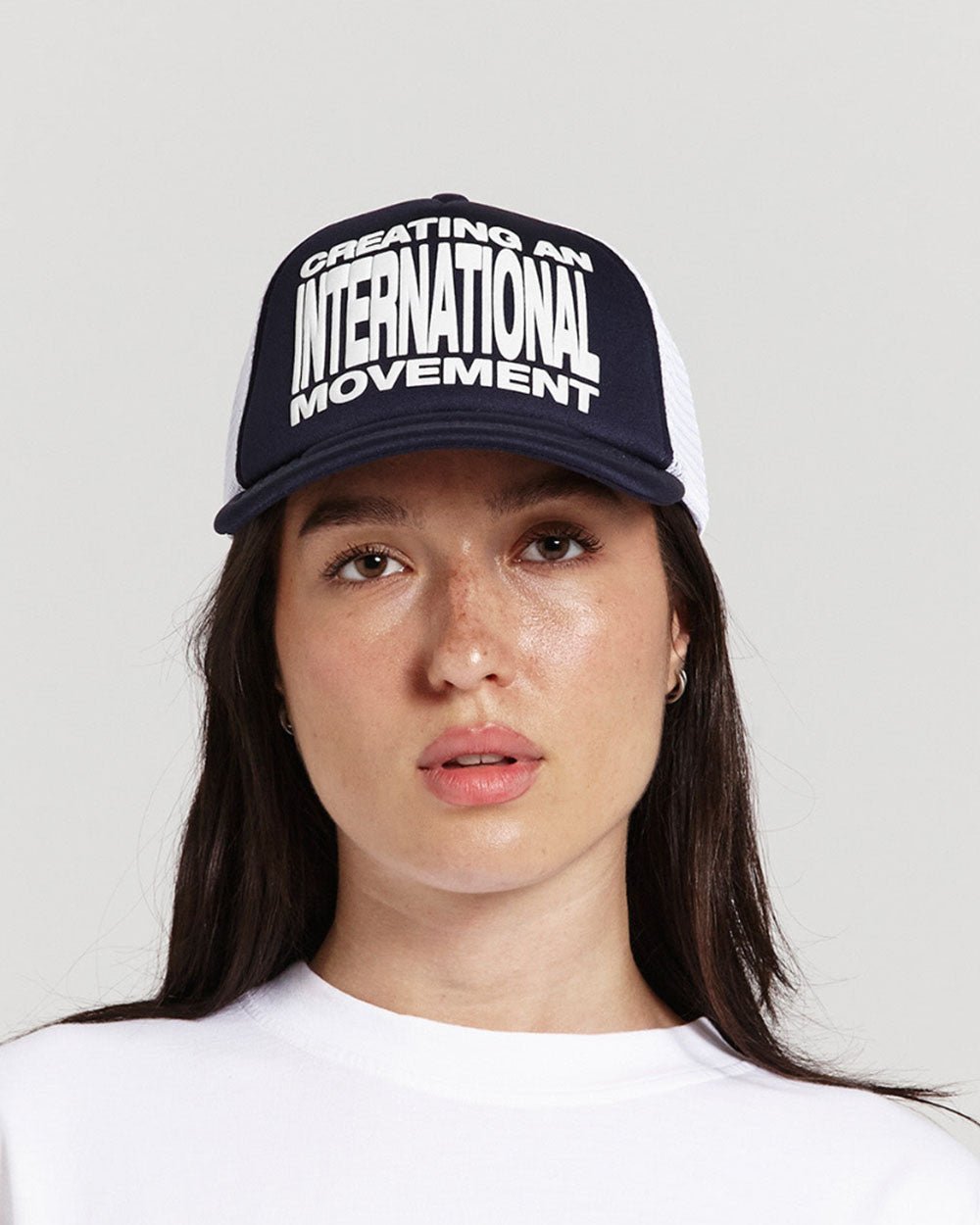 TYPE MODIFICATION TRUCKER CAP BLACKISH BLUE - Cold Culture