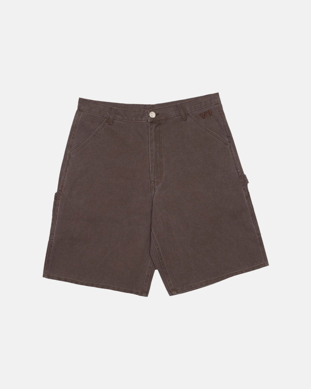 V1 CARPENTER SHORTS STONE WASHED DARK BROWN - COLD CULTURE