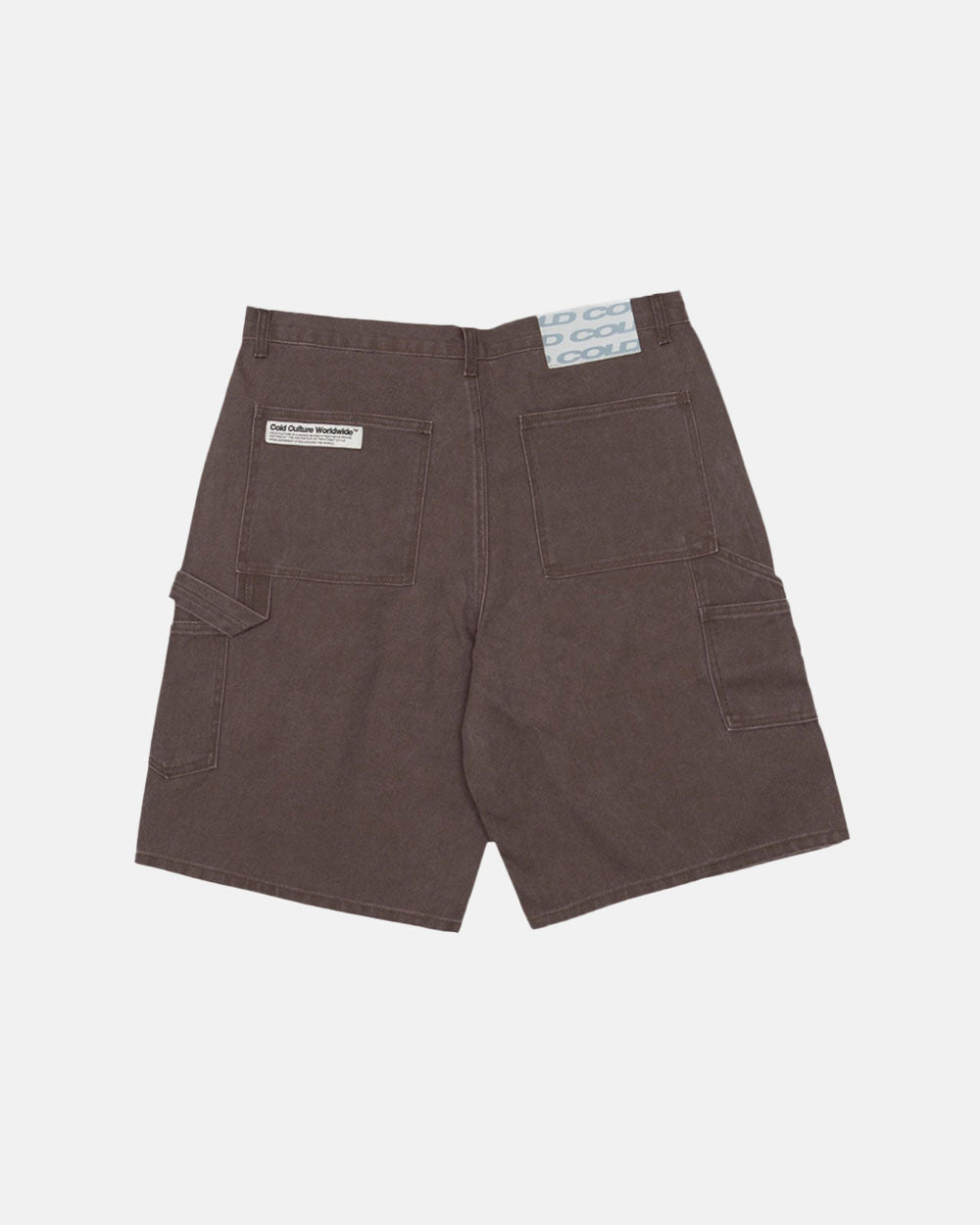 V1 CARPENTER SHORTS STONE WASHED DARK BROWN - COLD CULTURE