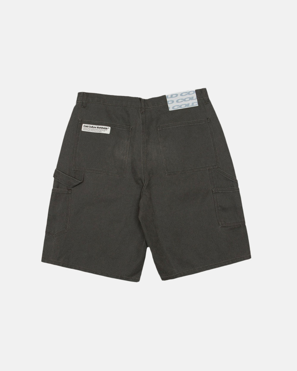 V1 CARPENTER SHORTS STONE WASHED DARK GREY - COLD CULTURE