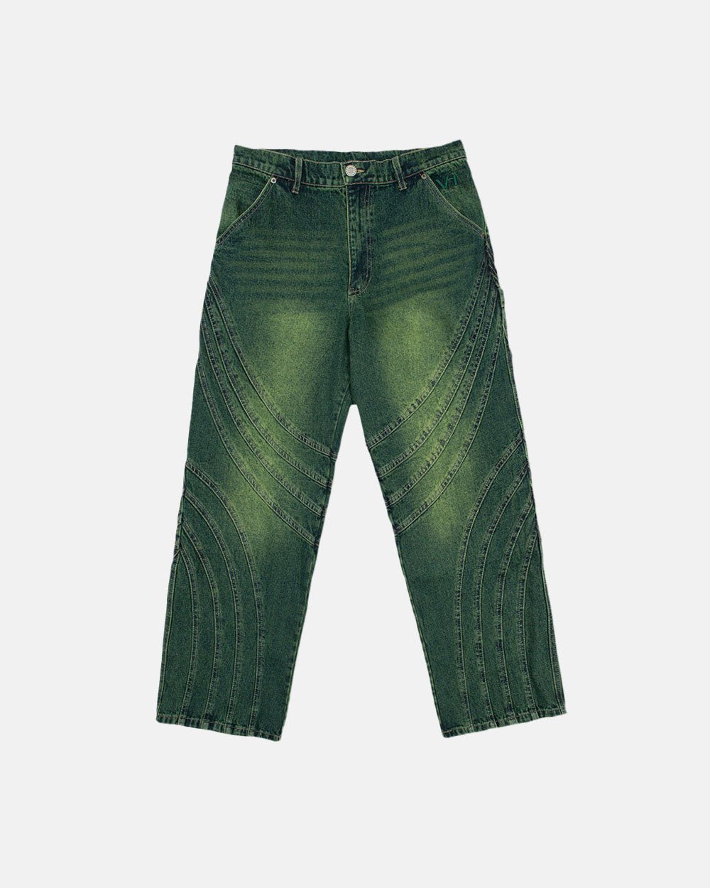 V1 MAZE PANTS GREEN DENIM - COLD CULTURE