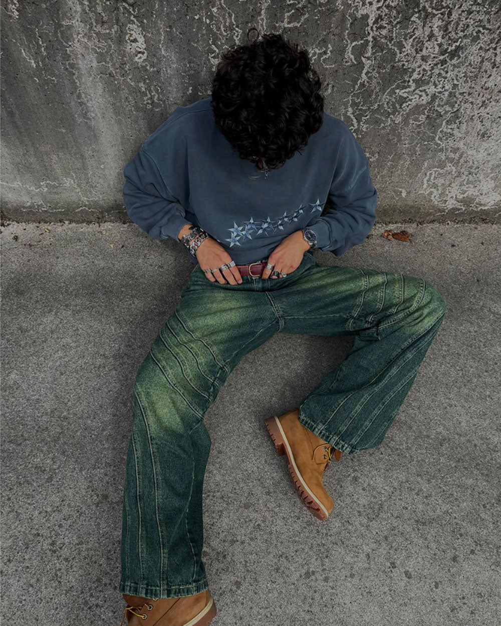 V1 MAZE PANTS GREEN DENIM - COLD CULTURE