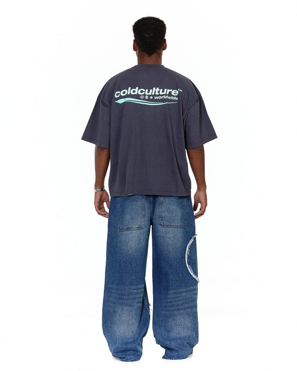 V2 CUTTING PANTS BLUE DENIM - COLD CULTURE