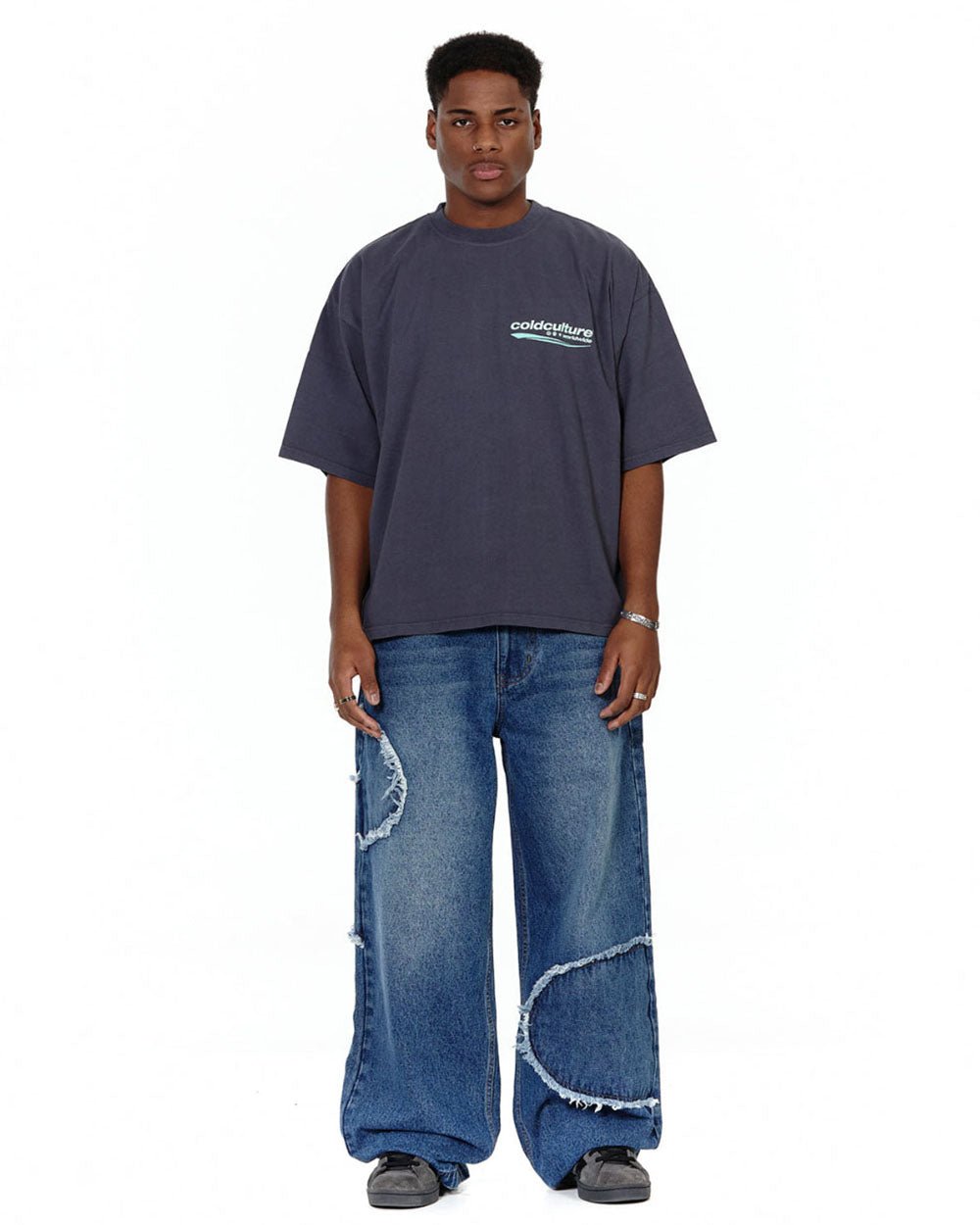 V2 CUTTING PANTS BLUE DENIM - COLD CULTURE