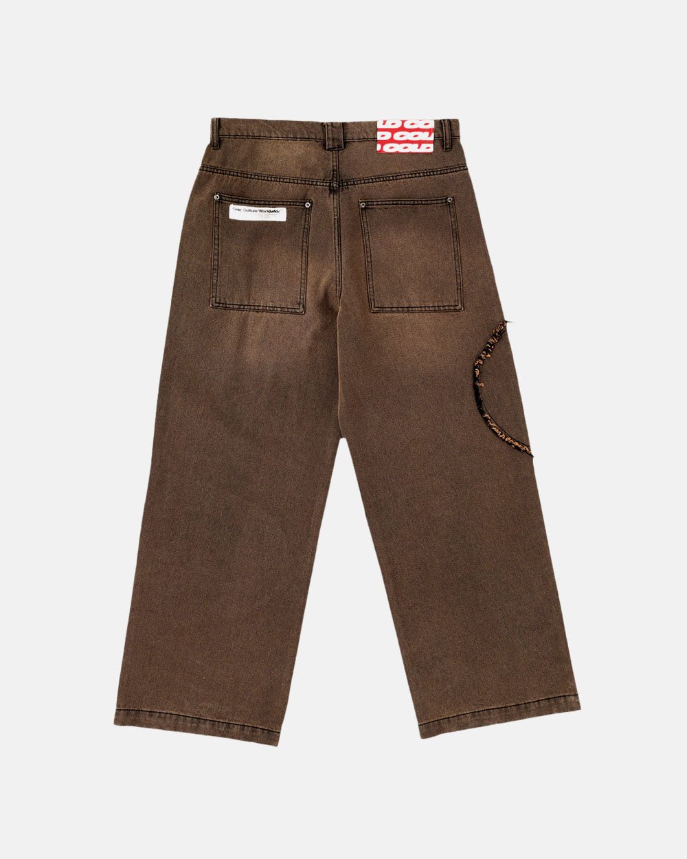 V2 CUTTING PANTS BROWN DENIM - COLD CULTURE