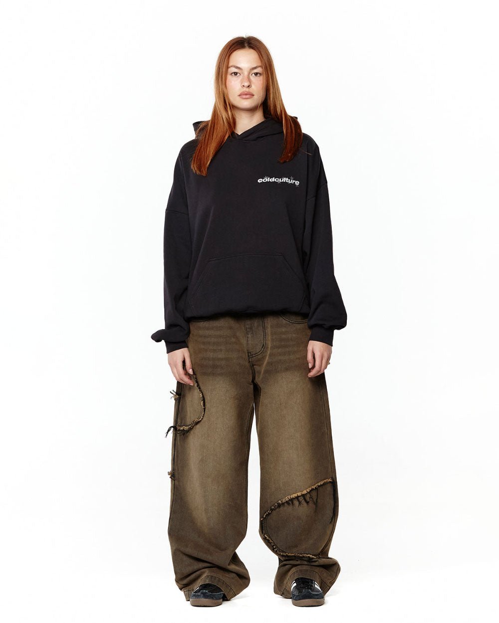 V2 CUTTING PANTS BROWN DENIM - COLD CULTURE