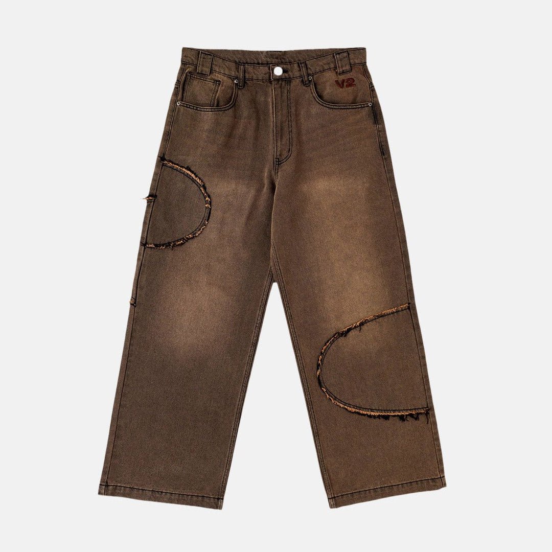 V2 CUTTING PANTS BROWN DENIM - Cold Culture