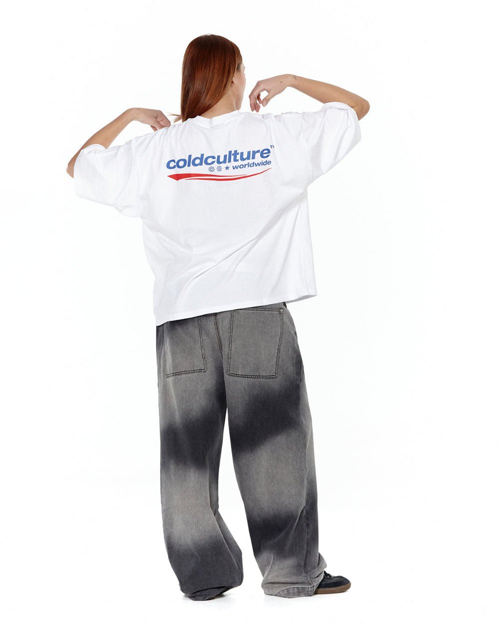 V2 PANTS AIRBRUSH GREY/BLACK DENIM - COLD CULTURE