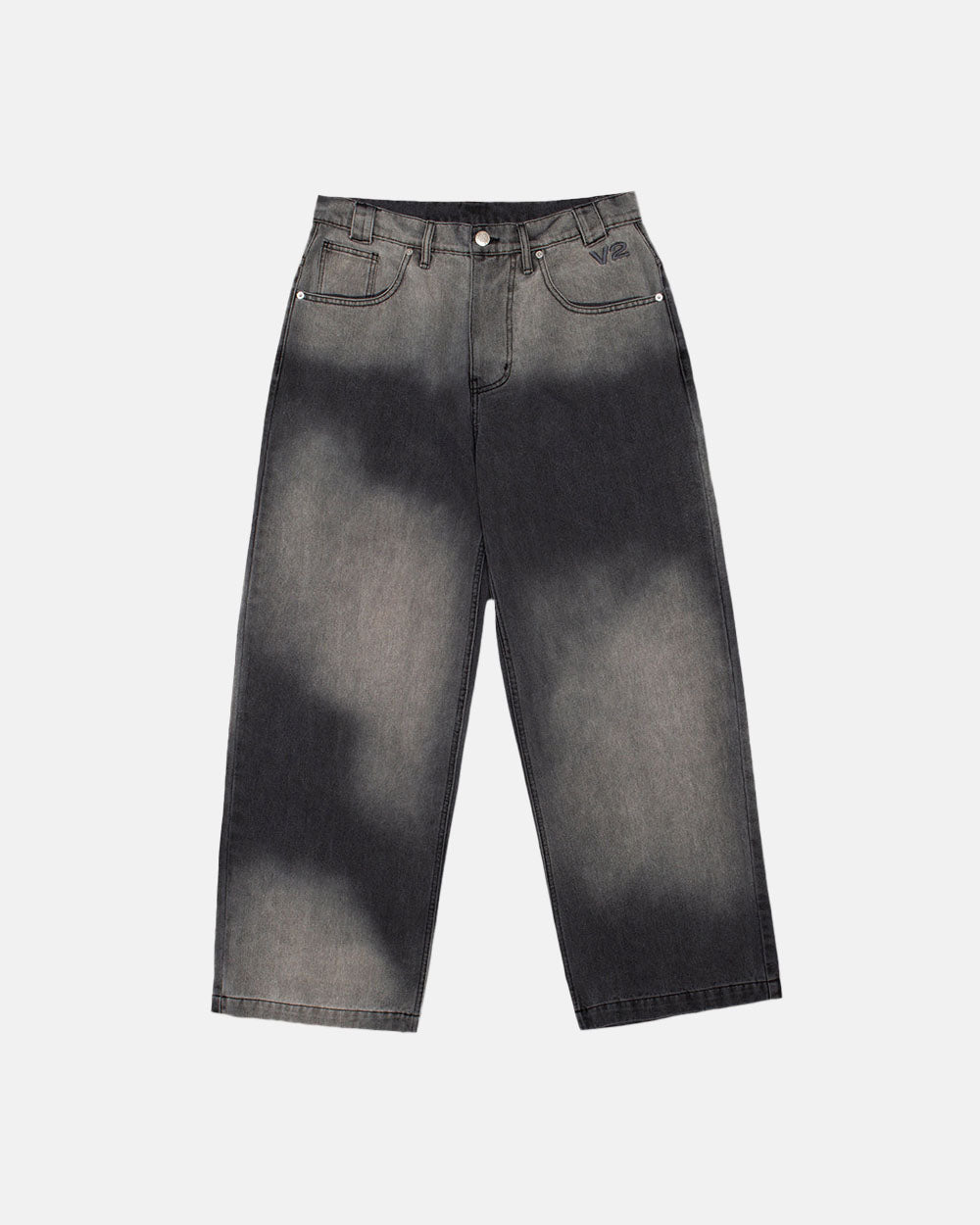 V2 PANTS AIRBRUSH GREY/BLACK DENIM - COLD CULTURE