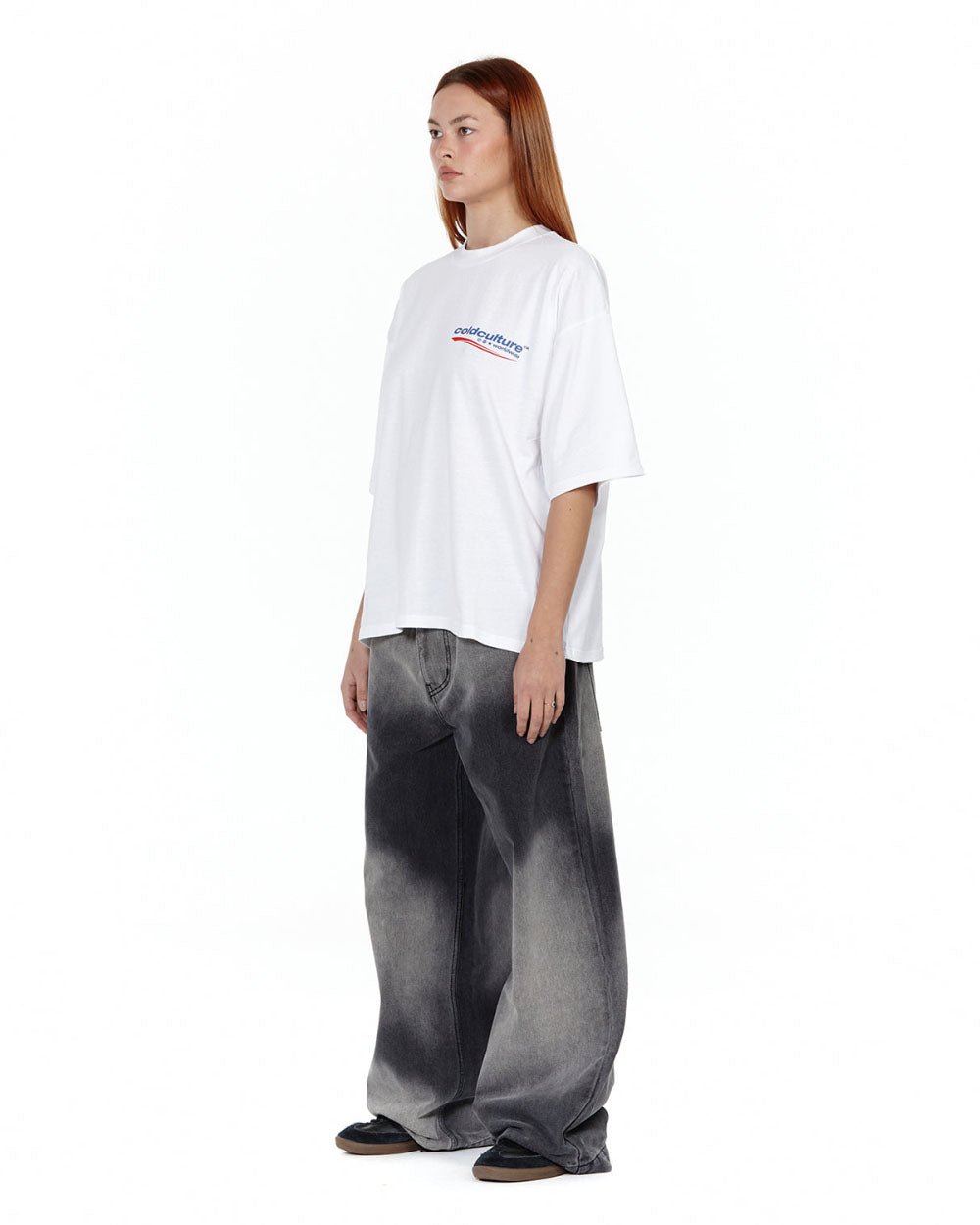 V2 PANTS AIRBRUSH GREY/BLACK DENIM - COLD CULTURE