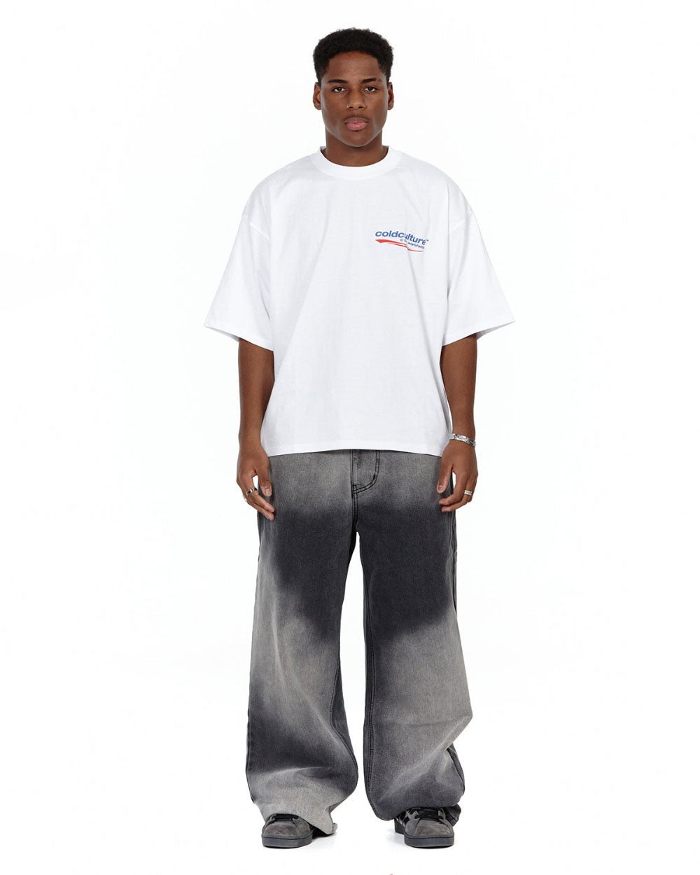 V2 PANTS AIRBRUSH GREY/BLACK DENIM - COLD CULTURE