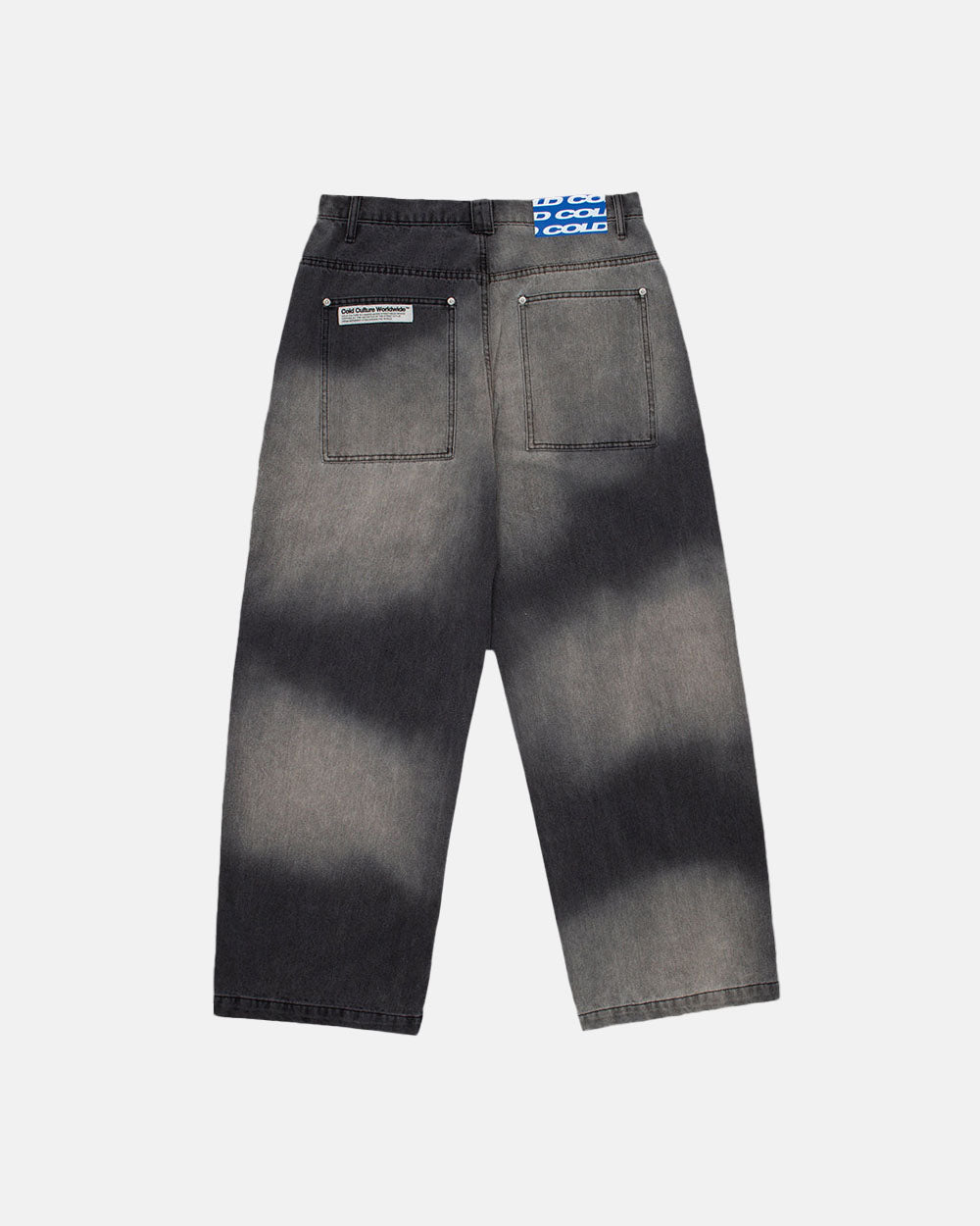 V2 PANTS AIRBRUSH GREY/BLACK DENIM - COLD CULTURE