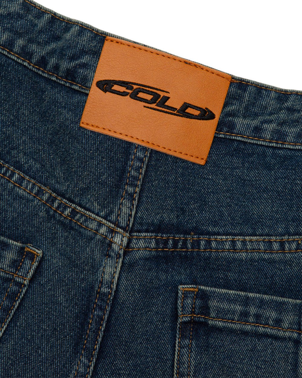 V2 RIPPED PANTS DARK BLUE DENIM - COLD CULTURE