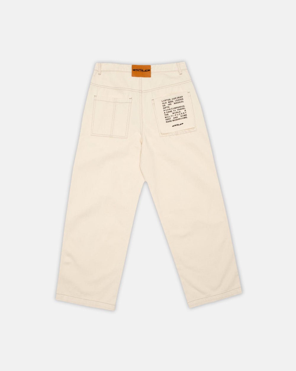 V2 TEXT - POCKET PANTS DIRTY WHITE - COLD CULTURE