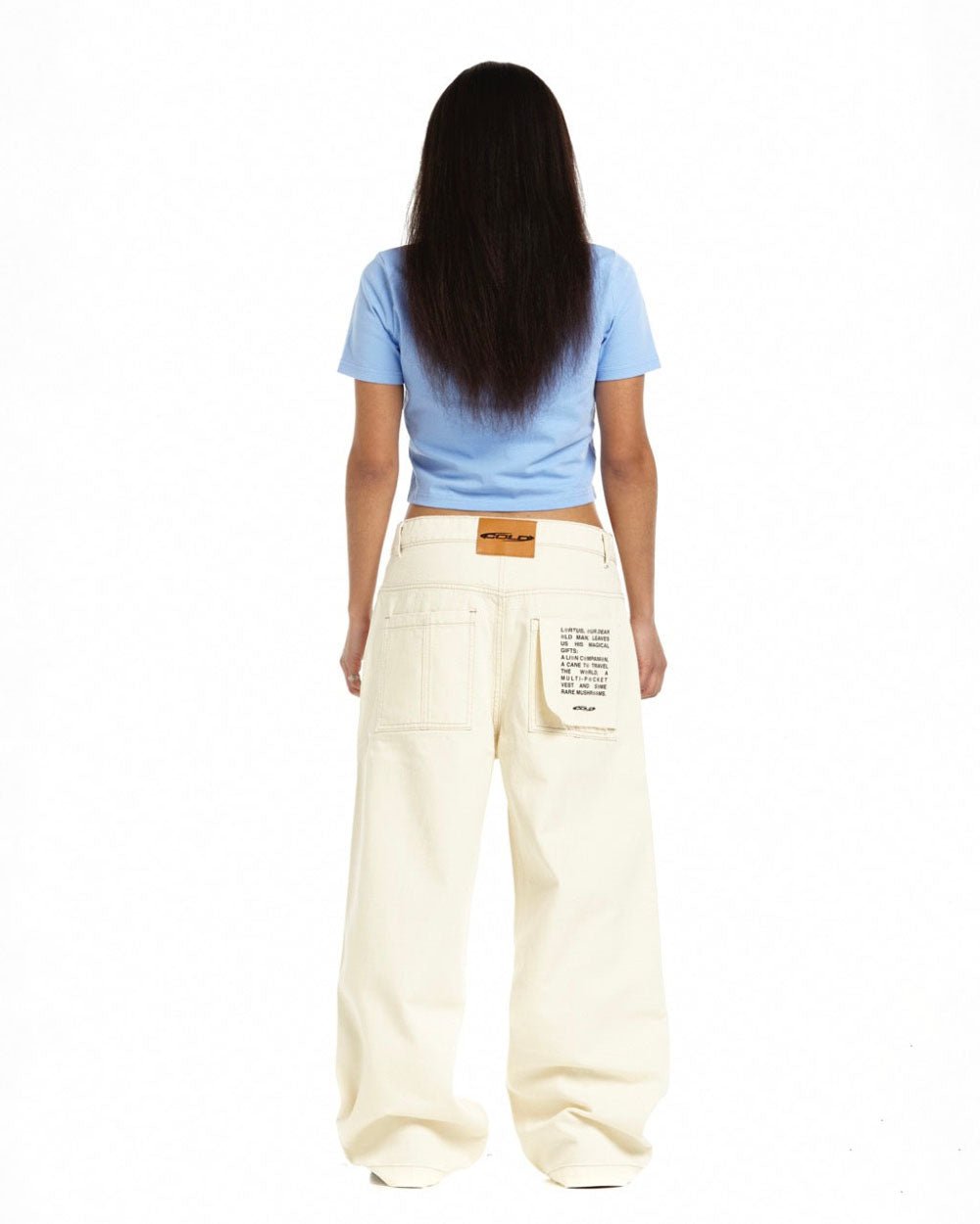 V2 TEXT - POCKET PANTS DIRTY WHITE - COLD CULTURE