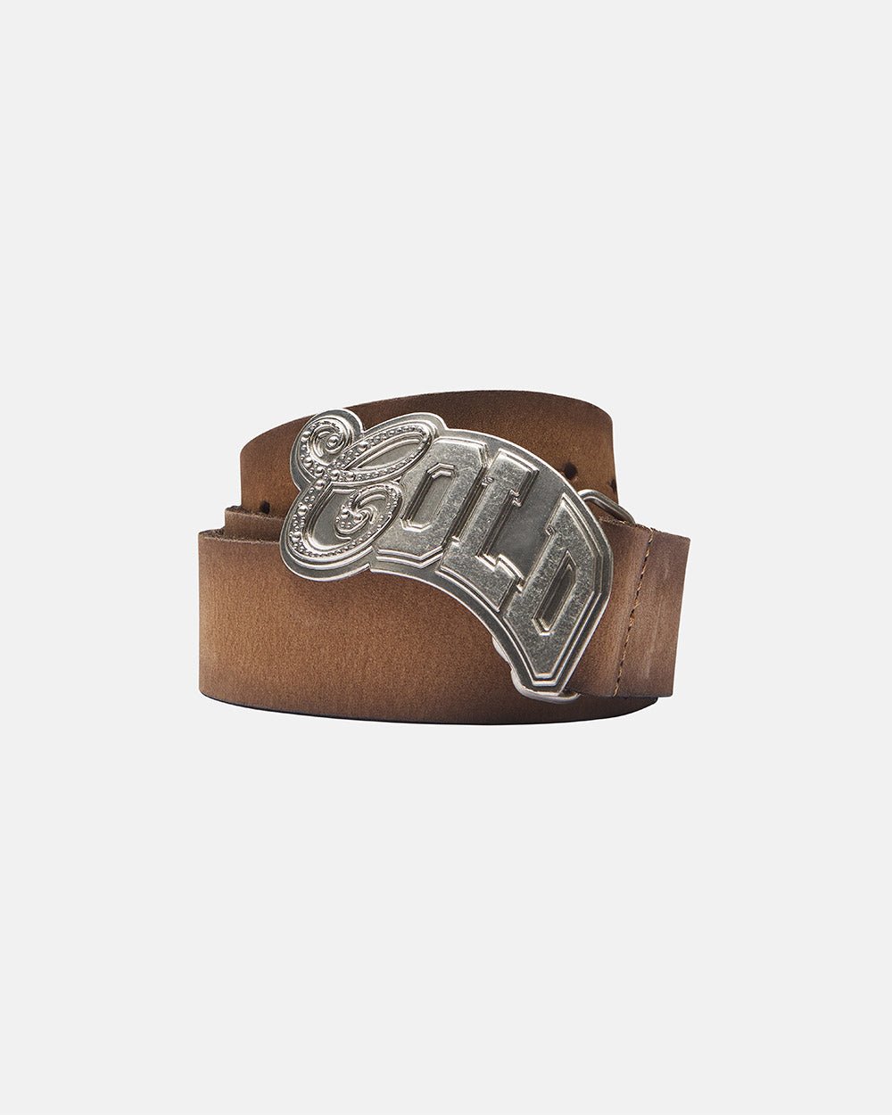VARSITY LEATHER BELT BROWN MIX - Cold Culture