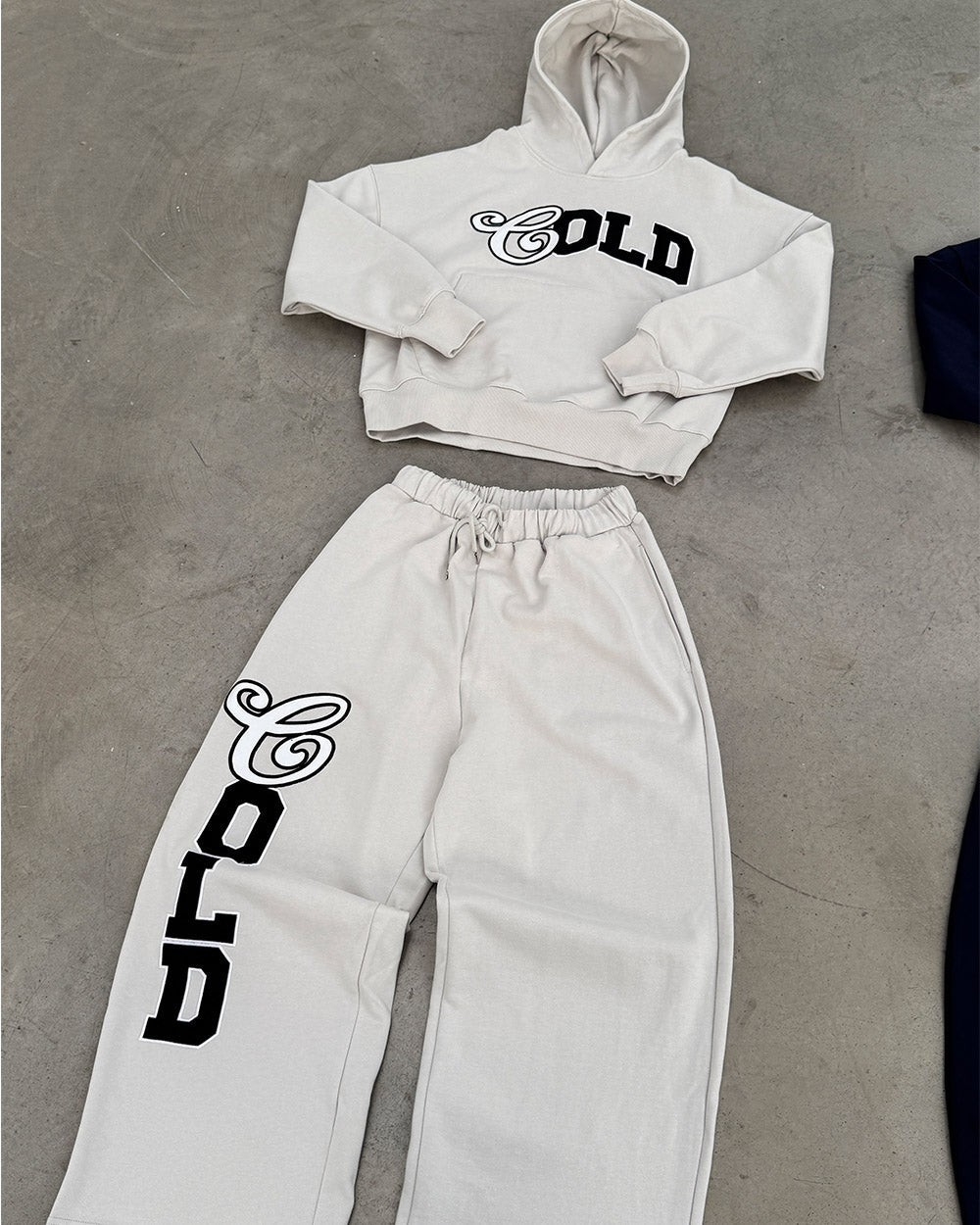 VARSITY PANTS IVORY GREY - Cold Culture