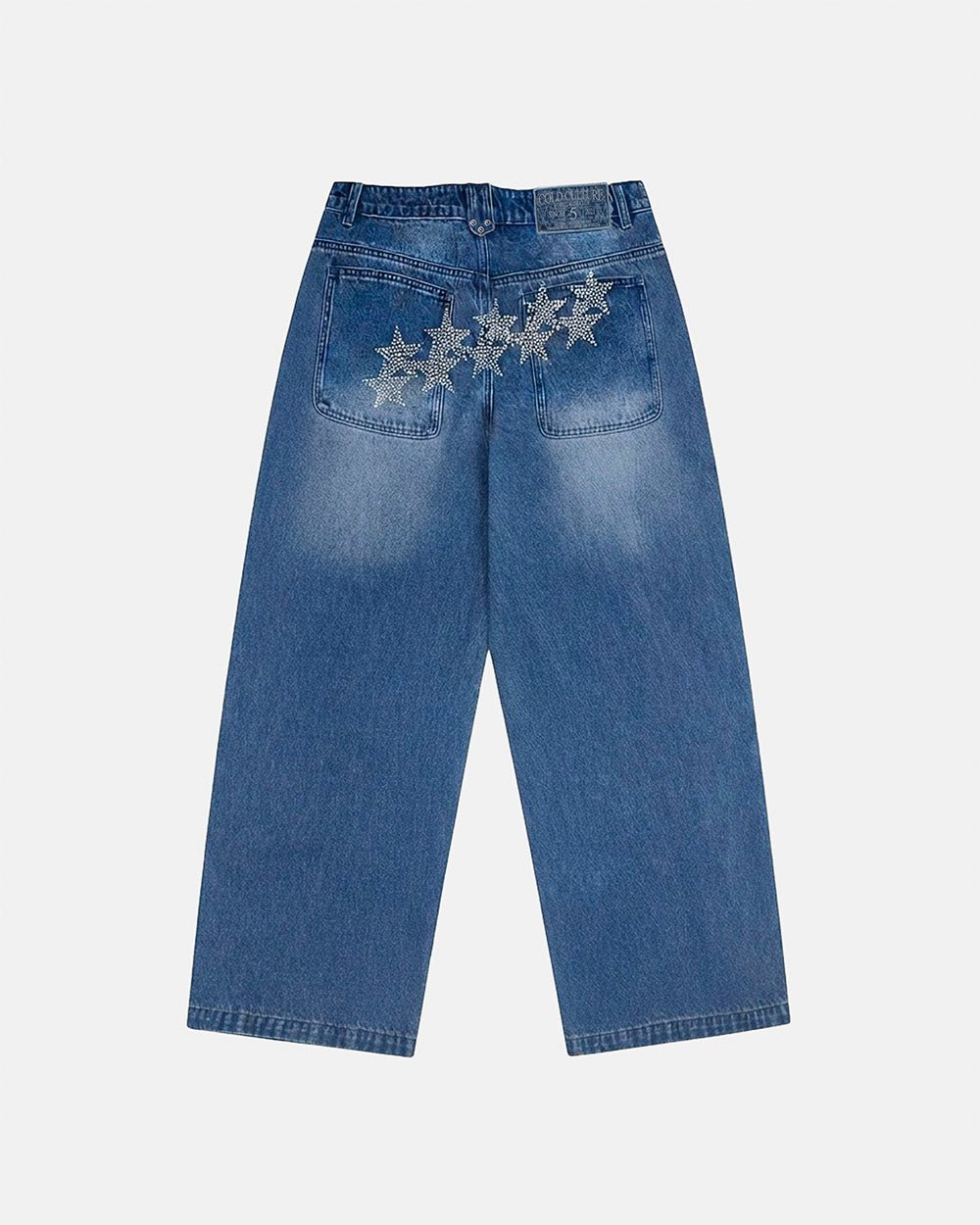 VERA LOOSE PANTS MID BLUE - Cold Culture